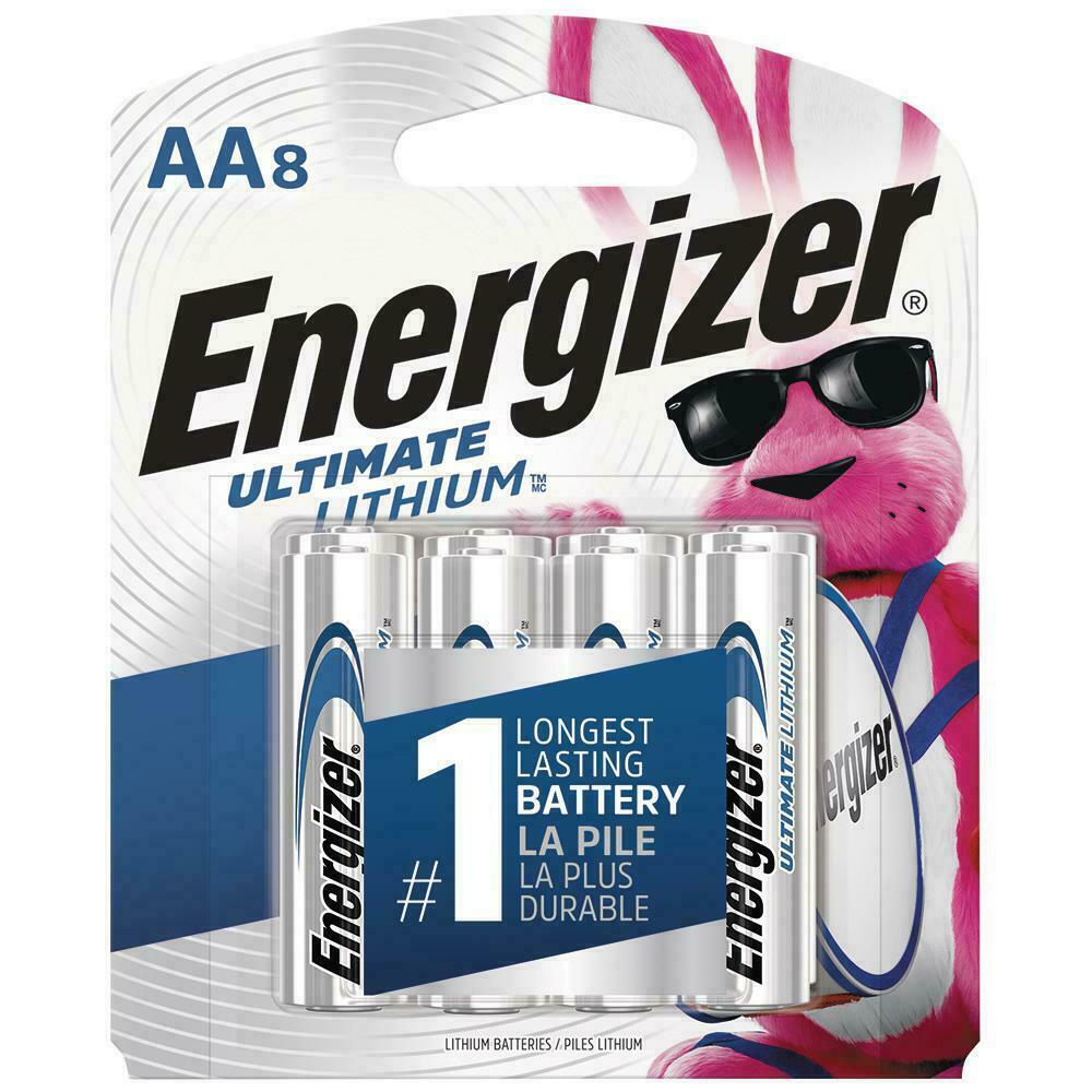 Energizer Ultimate Lithium AA 1.5V Batteries (8-Pack) from GME Supply